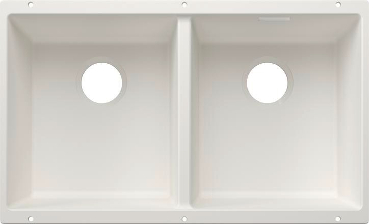 Dubbele spoelbak Blanco 527831/** vooraanzicht