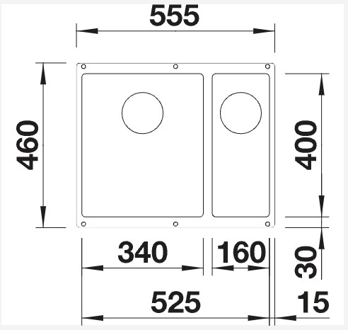Evier 1 1/2 bassin Blanco 527823/** detail 1
