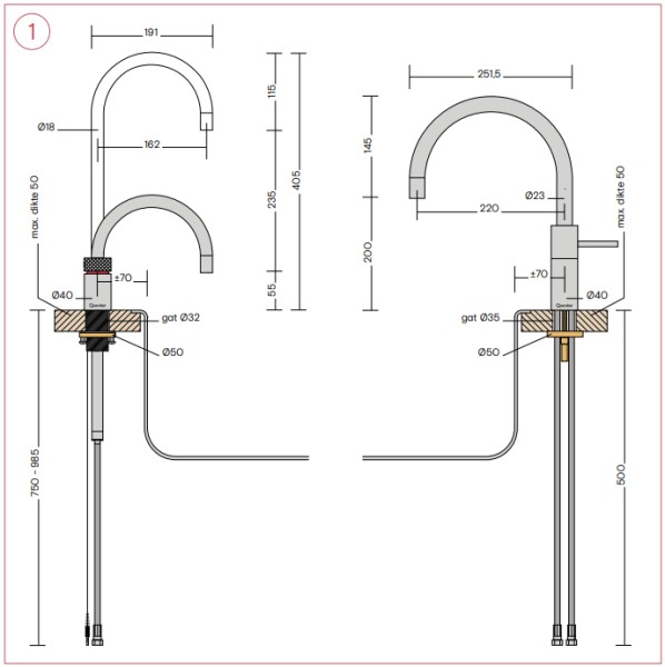 Quooker Quooker NMRSST - COMBI+ - CUBE detail 1