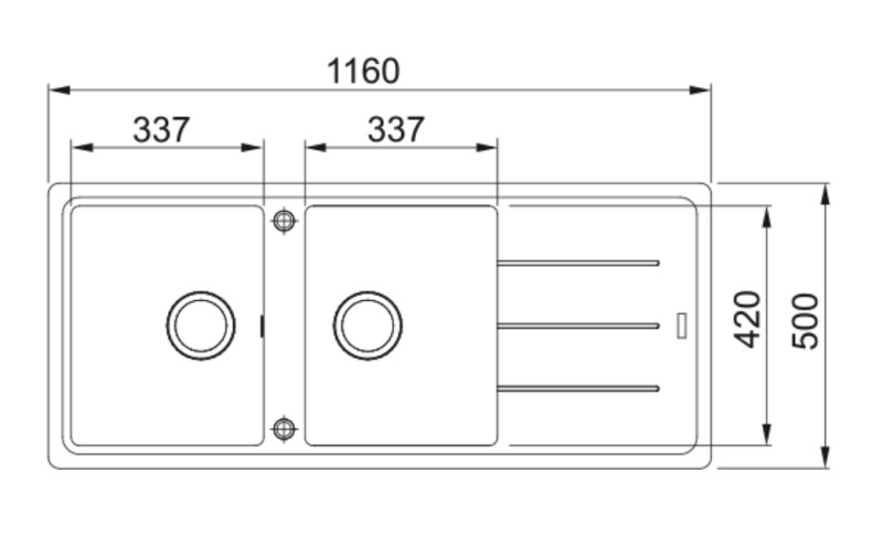 Evier 2 bassins Franke BFG621LG1 detail 1