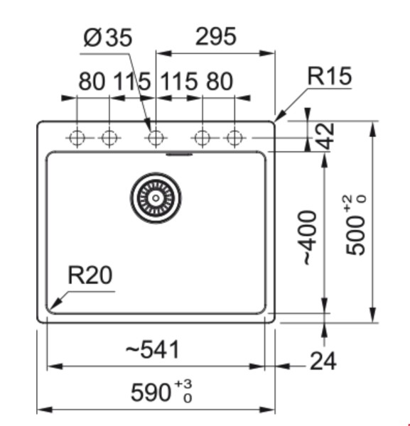Evier 1 bassin Franke MRG610540LG1 detail 1