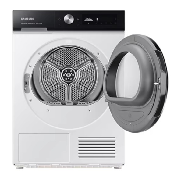 Droogkast Samsung DV90BB7445GES2//zwarte deur detail 1