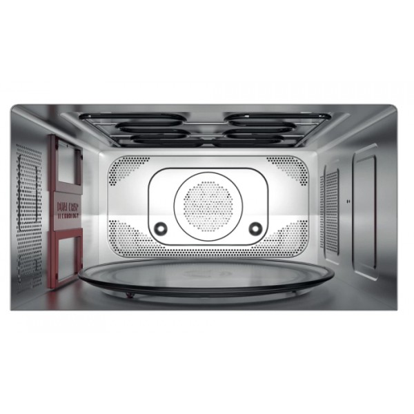 Micro-ondes pose-libre Whirlpool MWSC9133SB/zwart met inox zijkant detail 2