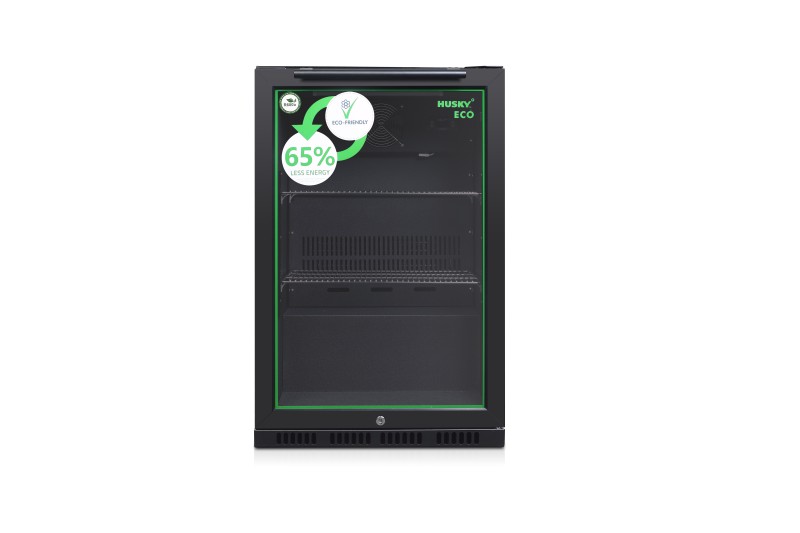 Flessenkoeler/ glazen of volle deur HUSKY C1-H-ECO-865-BK-NL vooraanzicht
