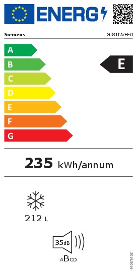 Diepvries inbouw  groter dan 122 cm Siemens GI81NVEE0 detail 4