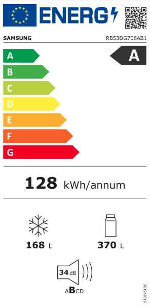 Combiné réfrigérateur/congélateur Samsung RB53DG706AB1/zwart detail 3
