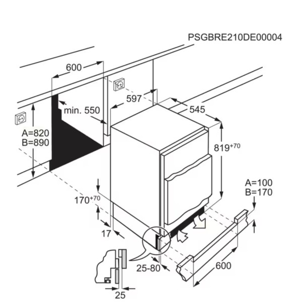Congélateur intégrable  < 82 cm AEG OAB6I82EF detail 2