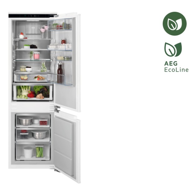 Combiné réfrigérateur/congélateur intégrable AEG NSC8M181BC vooraanzicht