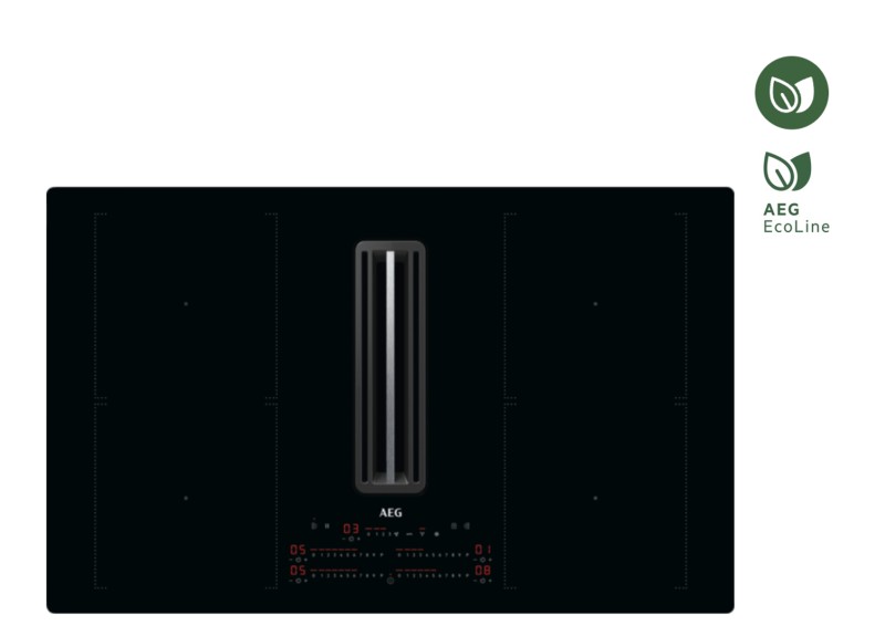 Taque de cuisson avec hotte intégrée AEG CCE84751CB// vooraanzicht