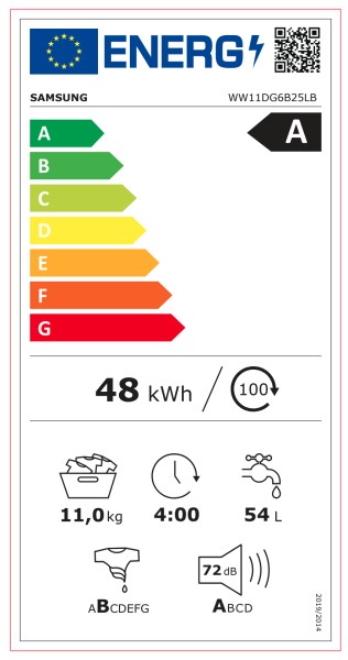 Machine à laver Samsung WW11DG6B25LBU3/ZWART detail 2