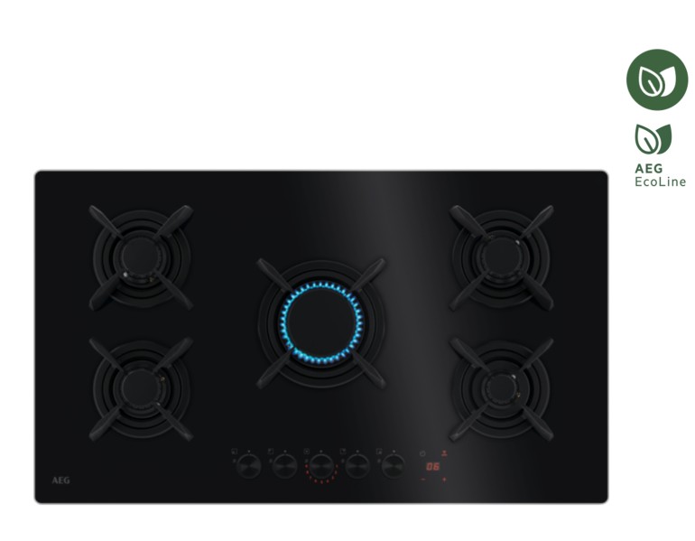 Taque de cuisson au gaz AEG HKB95453NB vooraanzicht