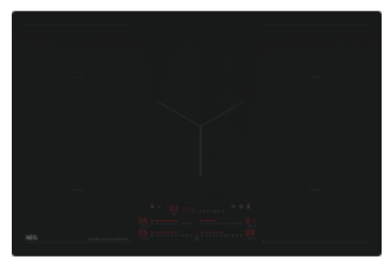 Taque de cuisson induction AEG NIK85M00IZ/saphir matt zwart vooraanzicht