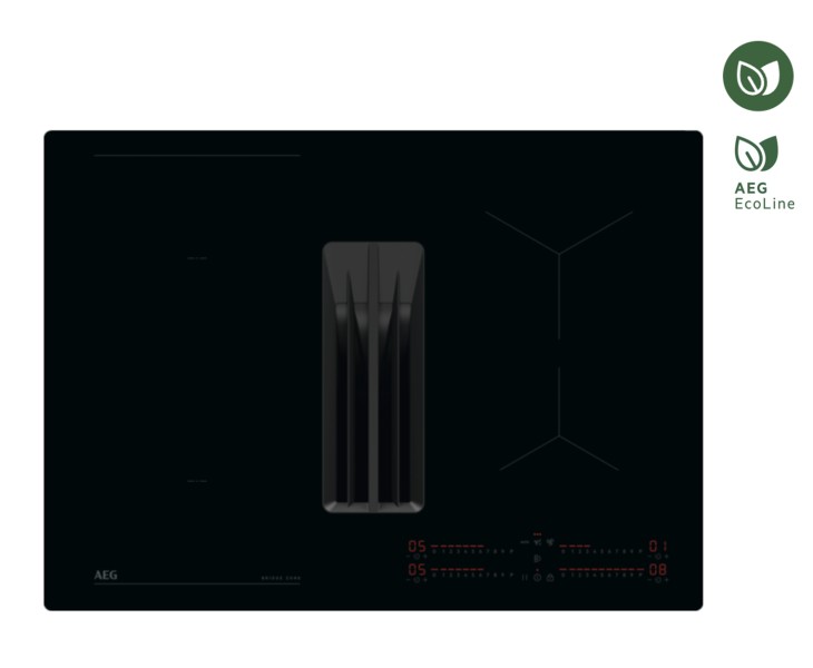 Taque de cuisson avec hotte intégrée AEG NCH74B01CB vooraanzicht
