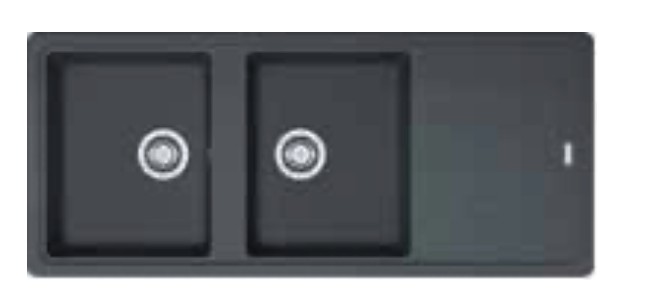 Dubbele spoelbak Franke TTD621GP1 vooraanzicht
