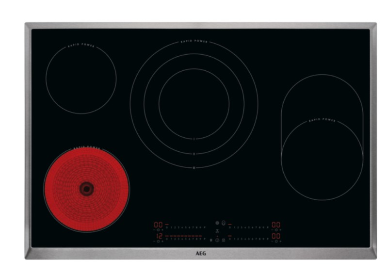 Taque de cuisson vitrocéramique AEG HK857870XB vooraanzicht