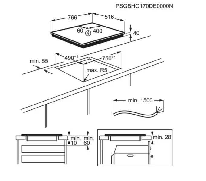 Taque de cuisson vitrocéramique AEG HK857870XB detail 3