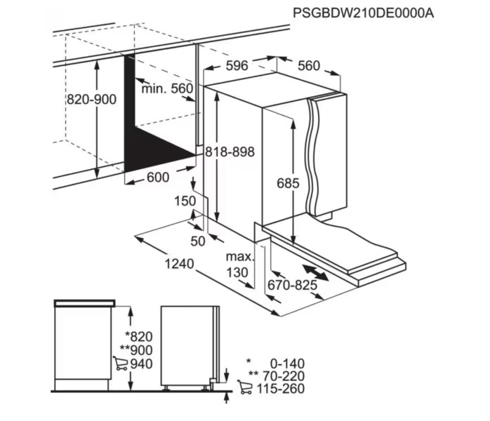 Lave-vaisselle full-intégré 60cm AEG FSE76738P* detail 3