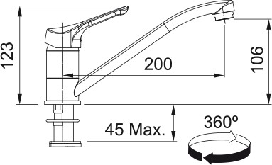 Robinet mono-commande Franke 301053 detail 1