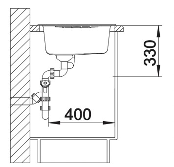 Evier d'angle Blanco 527395 detail 3