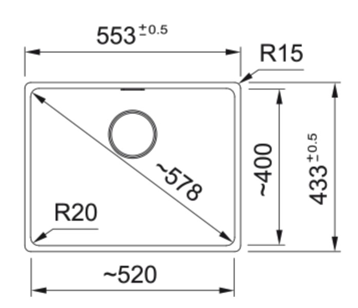 Evier 1 bassin Franke MRG110520LG1 detail 1