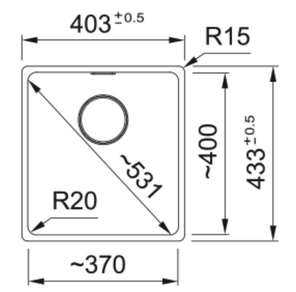 Evier 1 bassin Franke MRG110370LG1 detail 1