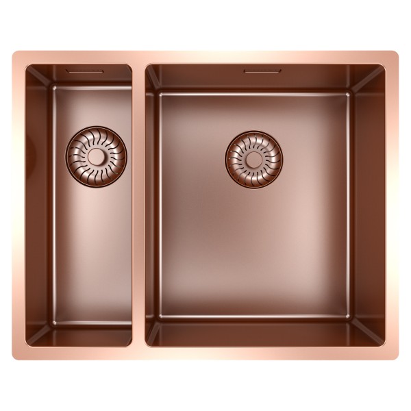 Anderhalve spoelbak Caressi CAPP1534R10CO vooraanzicht