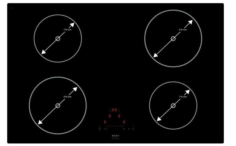 Taque de cuisson induction Novy 1755 / Novy Inductie Comfort detail 1