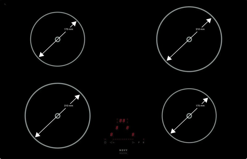 Taque de cuisson induction Novy 1754 / Novy Inductie Comfort detail 1