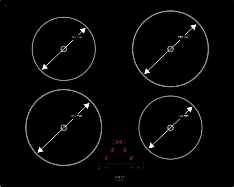 Taque de cuisson induction Novy 1753 / Novy Inductie Comfort detail 1