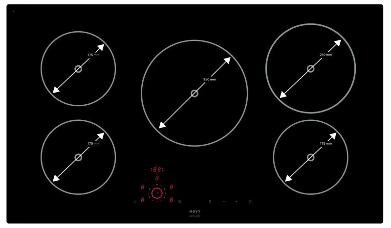 Taque de cuisson induction Novy 1758 / Novy Inductie Comfort detail 1