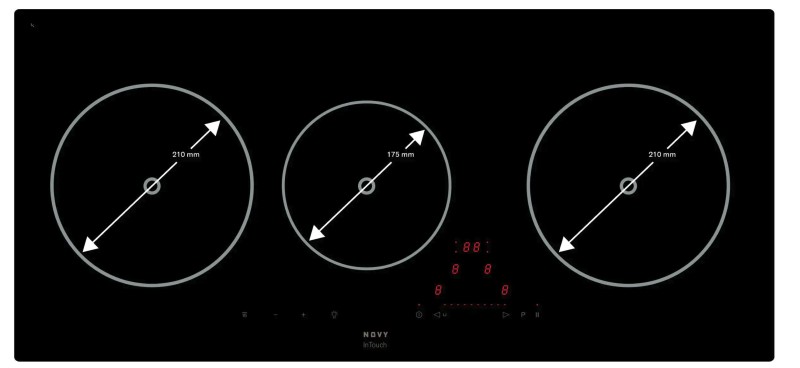 Taque de cuisson induction Novy 1757 / Novy Inductie Comfort detail 1