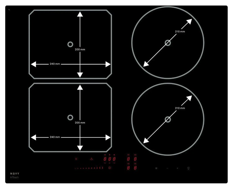 Taque de cuisson induction Novy 1763 / Novy Inductie Power detail 4