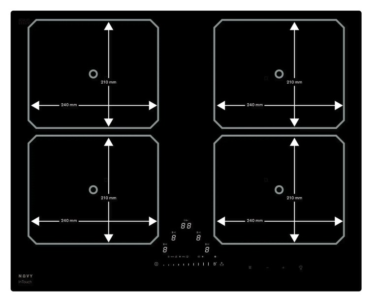 Taque de cuisson induction Novy 1773 / Novy inductie Pro detail 4