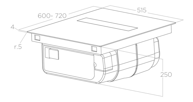 Kookplaat met ingebouwde dampafzuiging Elica PRF0167053 detail 1