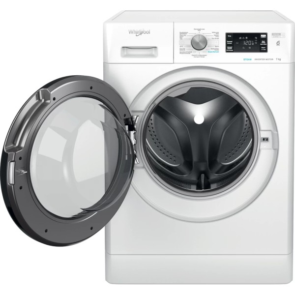 Wasmachine Whirlpool FFBBE7469/ zwarte deur detail 1