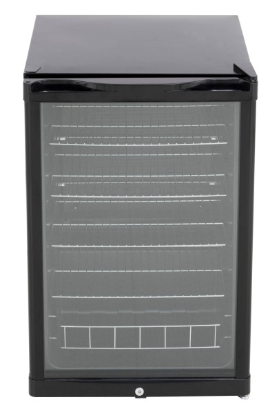 Flessenkoeler/ glazen of volle deur HUSKY KK111BK / ZWART vooraanzicht