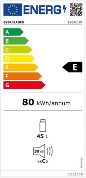 Koelkast Everglades EVBA0107/Zwart detail 2