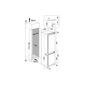 Koelvriescombinaties inbouw Whirlpool WHC18D021C2SF detail 5