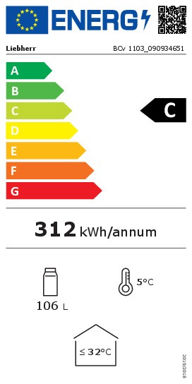 Flessenkoeler/ glazen of volle deur Liebherr BCV110322 detail 3