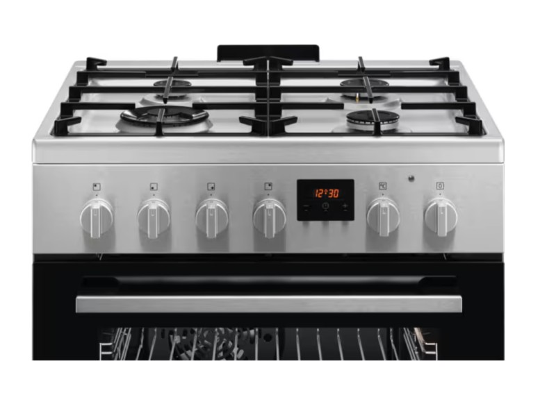 Cuisinière avec taque de cuisson au gaz AEG CKB64414BM/inox detail 1