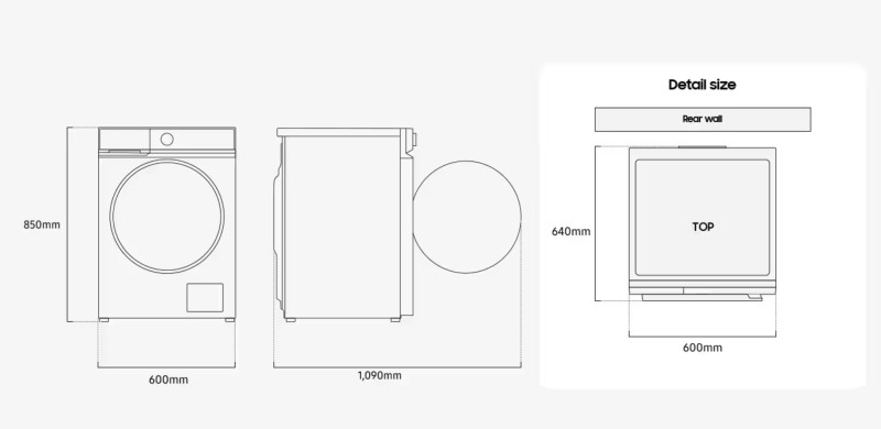 Machine à laver Samsung WW11DB7B34GBU3/ZWART detail 3