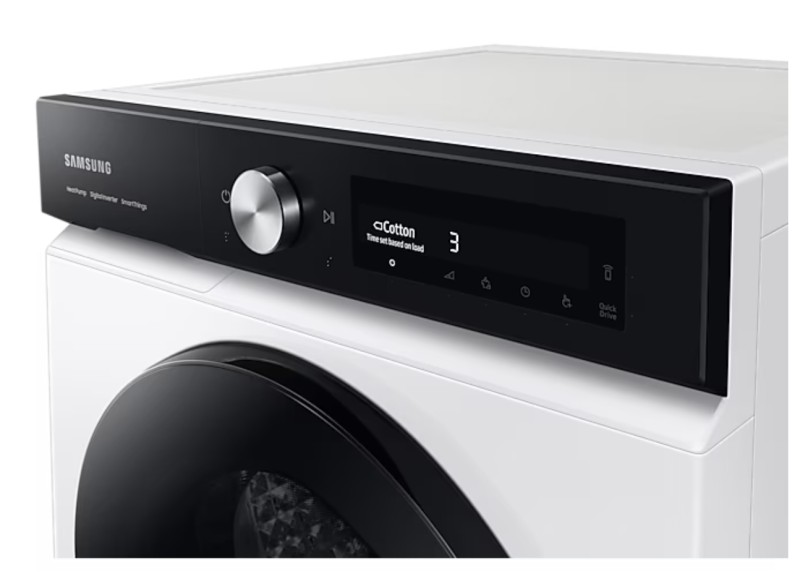 Droogkast Samsung DV90BB7445GES2//zwarte deur detail 2