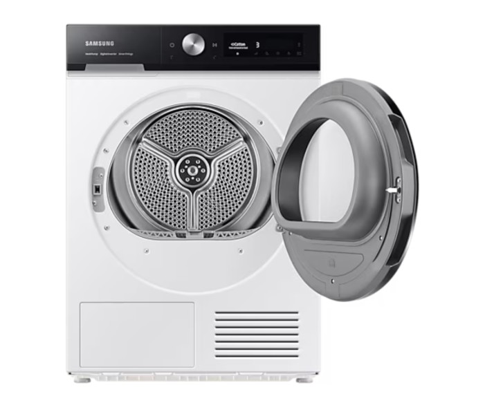 Droogkast Samsung DV90BB7445GES2//zwarte deur detail 3