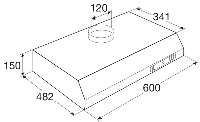 Dampkap zonder motor Etna/by Atag AO160RVS// detail 3