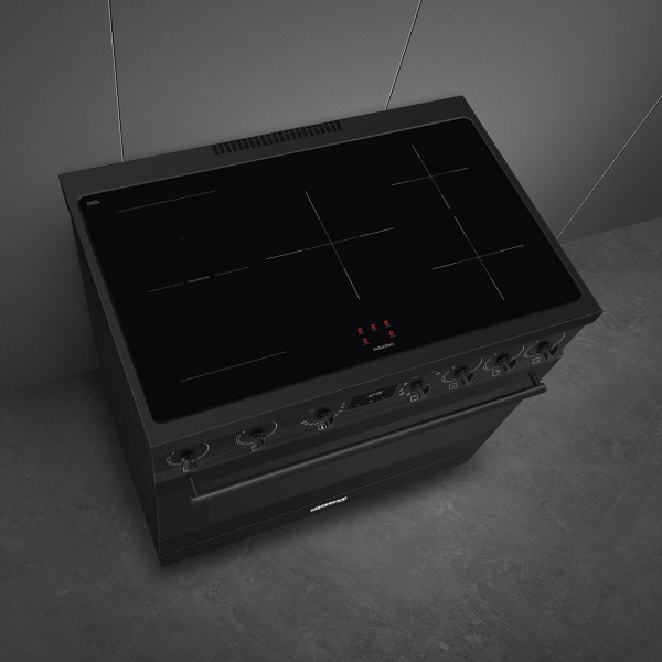 Fornuis inductie kookplaat Smeg C9IMN2/zwart detail 1