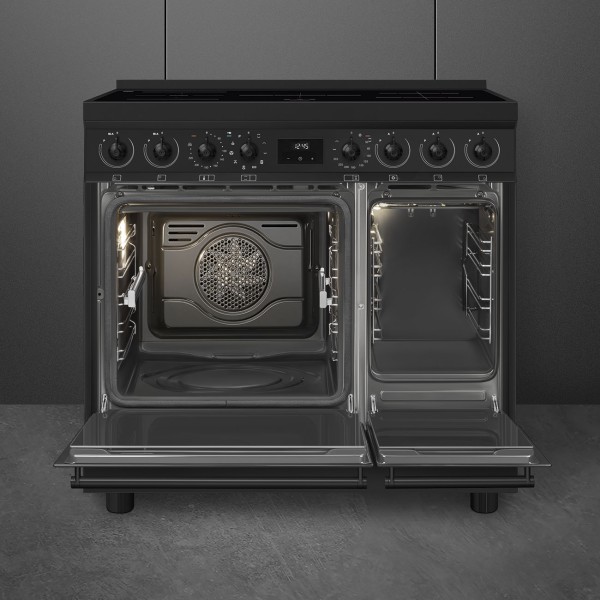 Cuisinière induction Smeg C92IPN2/zwart detail 3