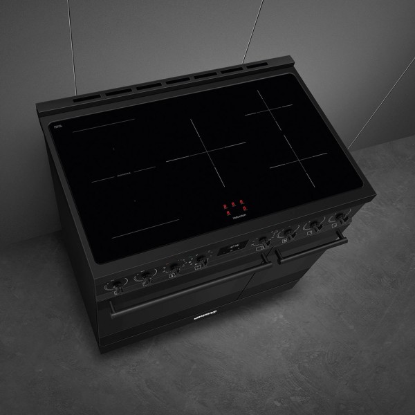 Cuisinière induction Smeg C92IPN2/zwart detail 1