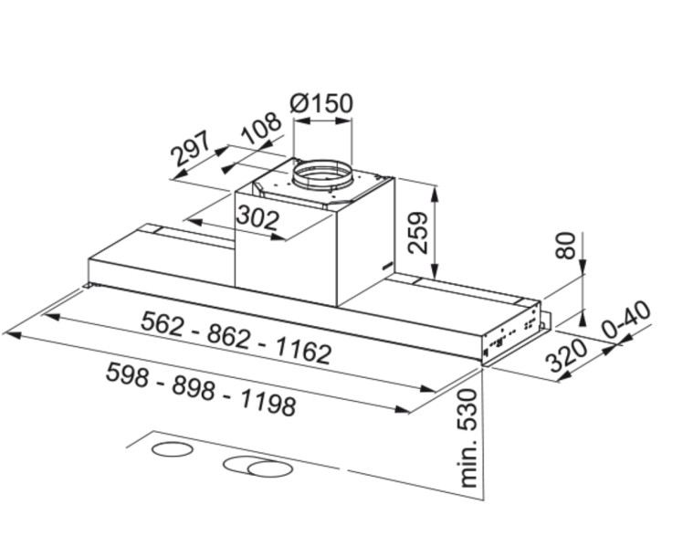 Hotte groupe aspirant Franke FSTDF60X detail 2