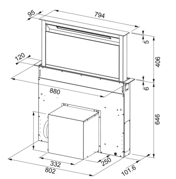 Hotte plan de travail Franke FDW908IBXS detail 3