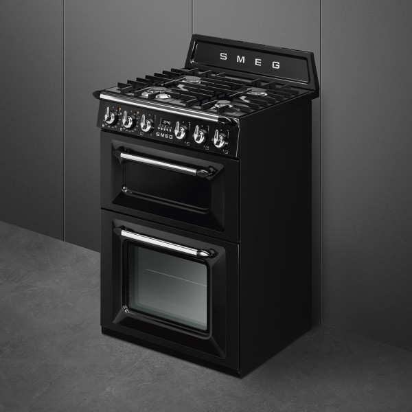 Cuisinière avec taque de cuisson au gaz Smeg TR62BL detail 2